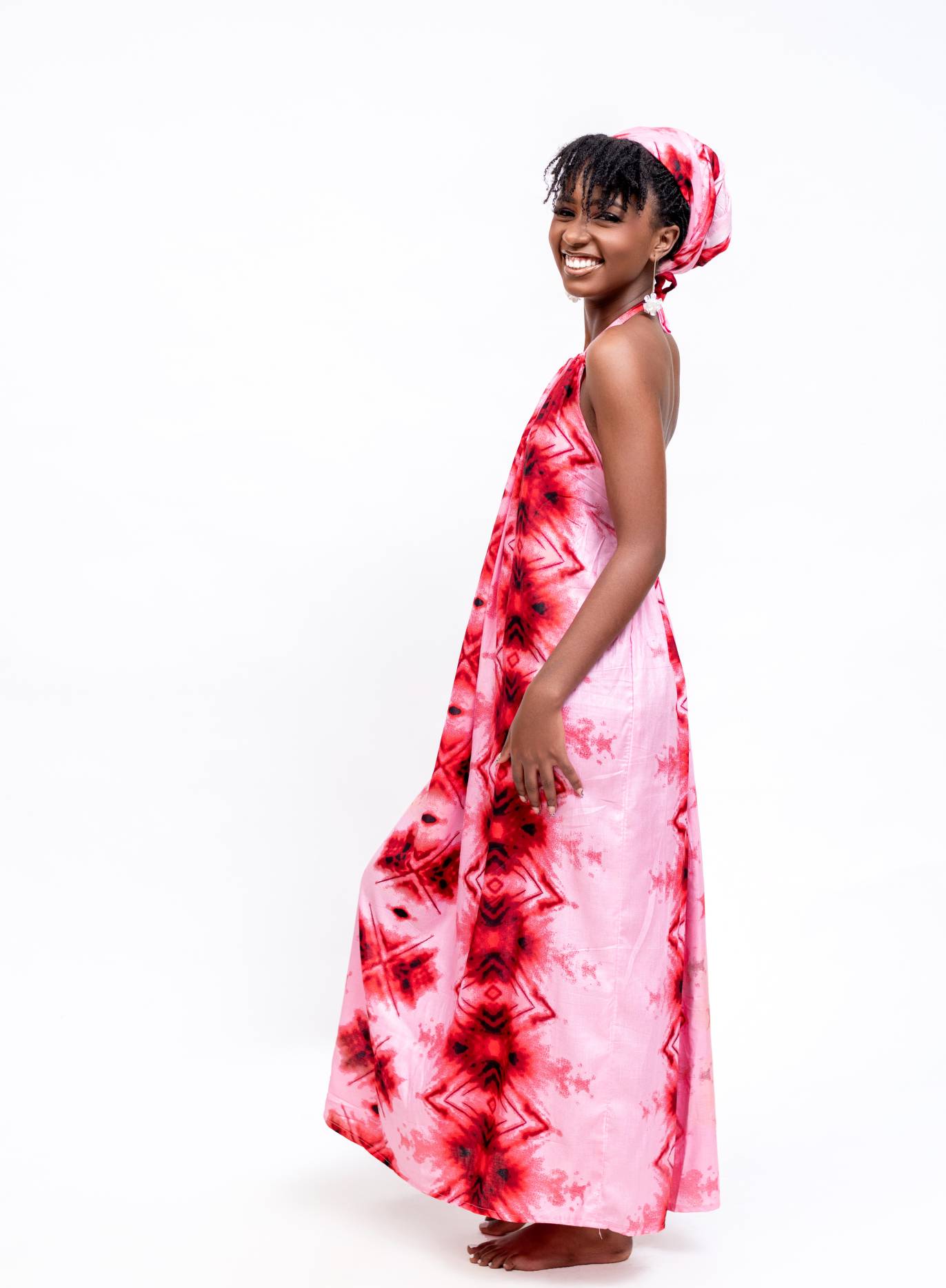 Bright Pink Backless Dera - Image 2