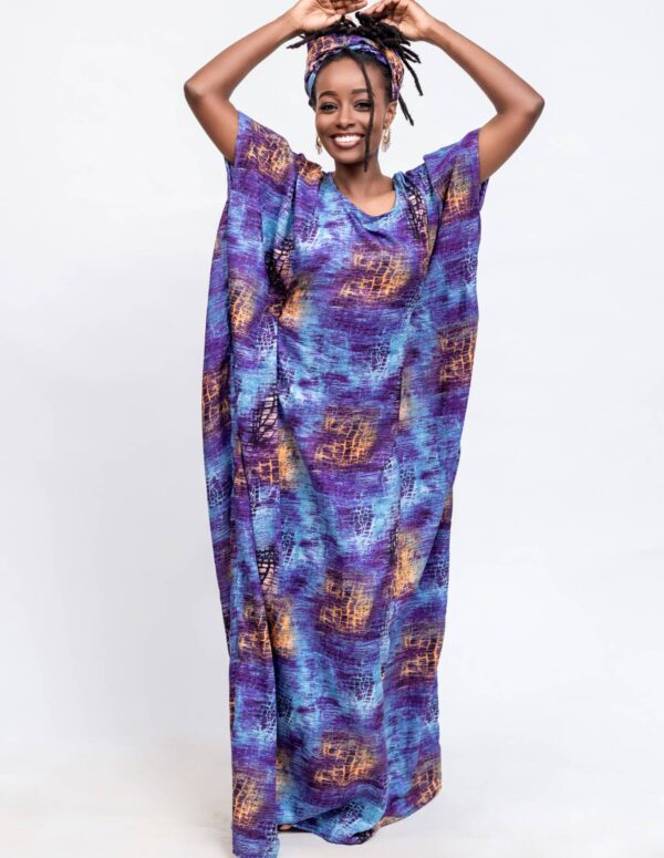 Purple Blue Cinched Dera